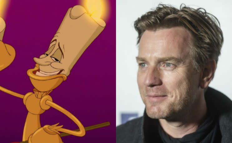 McLumiere... Ewan struggled with French accent on Beauty and the Beast - Credit: Disney/PA