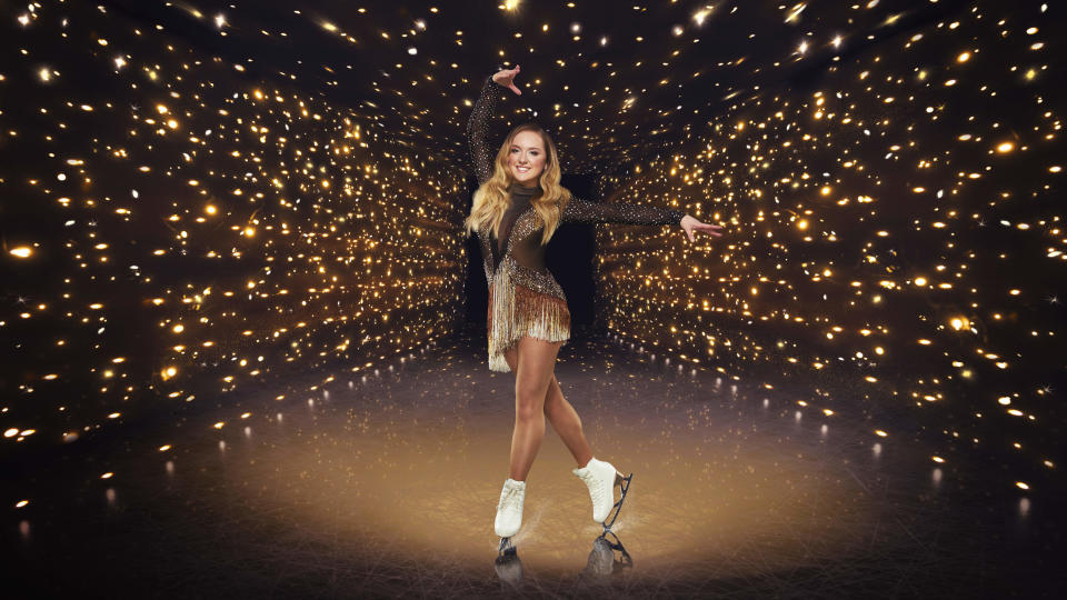 Mandatory Credit: Photo by ITV/Matt Frost/Shutterstock (11663921aq)  Amy Tinkler  'Dancing On Ice' TV Show, Series 13, UK - 17 Jan 2021