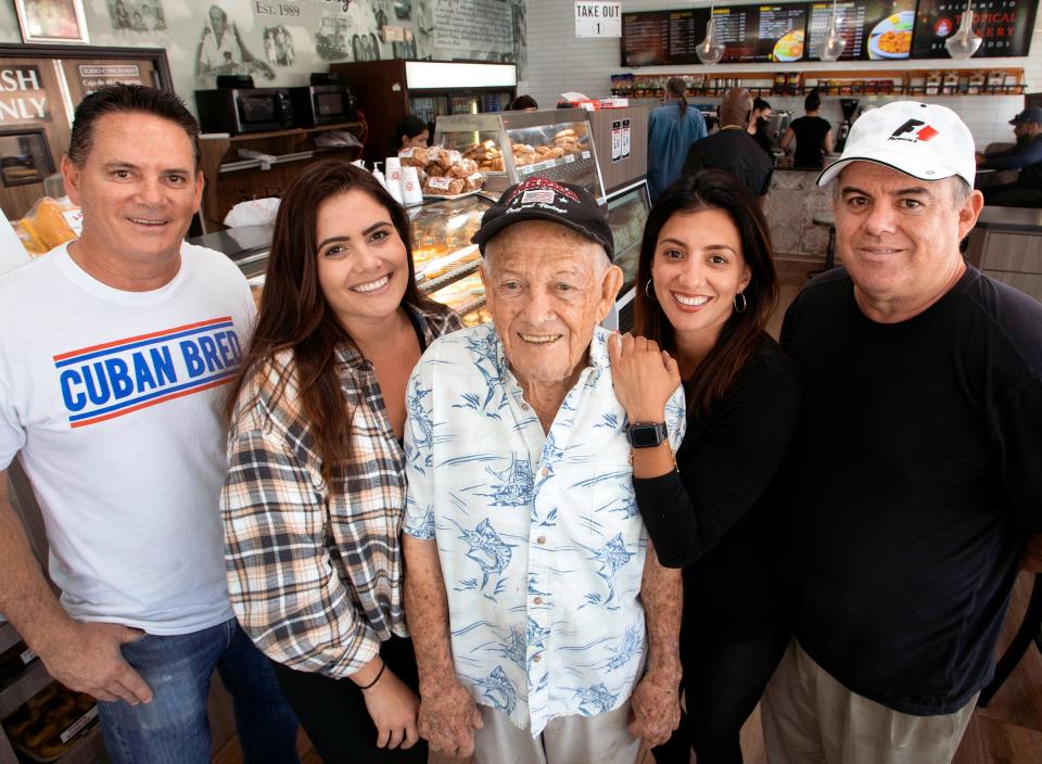 All in the family: The Cabrera family — (from left) Hector, Monique, Armando, Natasha and Mandy — has owned and operated Tropical Bakery in Palm Springs for 34 years.