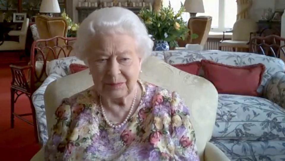 The Queen, pictured talking to carers supported by the Carers Trust, has taken part in a number of video calls during the pandemic (Buckingham Palace) (PA Media)