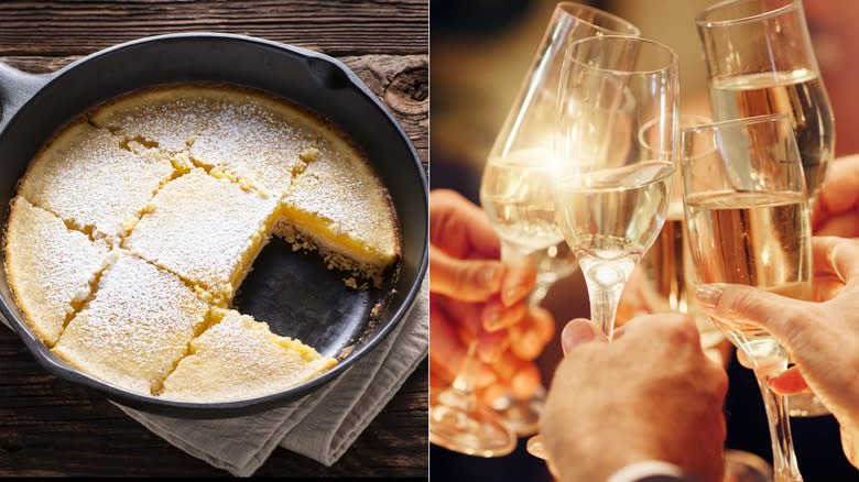 lemon bars and champagne