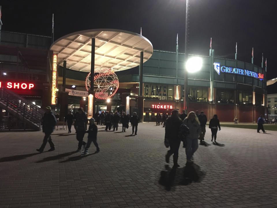 A Nevada woman is refusing to sing the national anthem at a Reno Aces game because she can’t bring her gun into the stadium. (AP Photo/Scott Sonner)