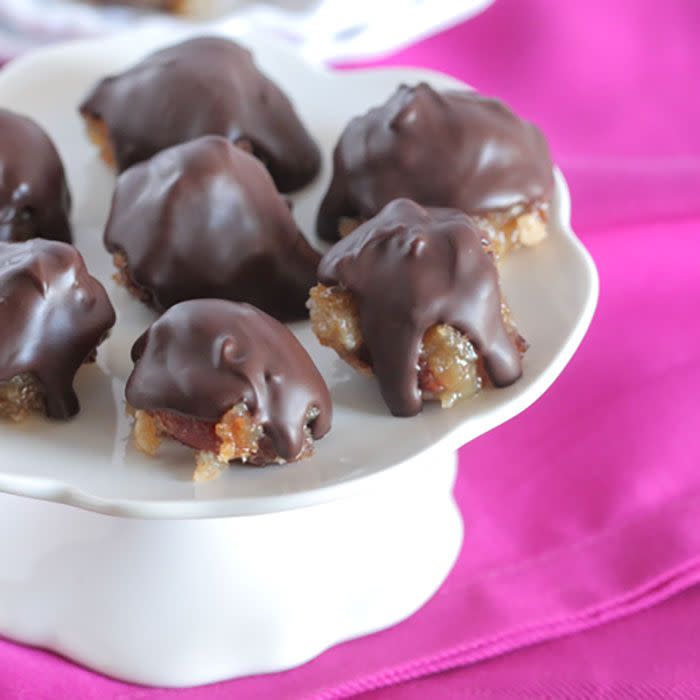 Chocolate Covered Pecan Pie Bites