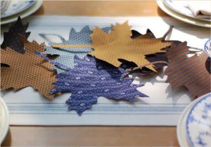 fabric leaves handmade
