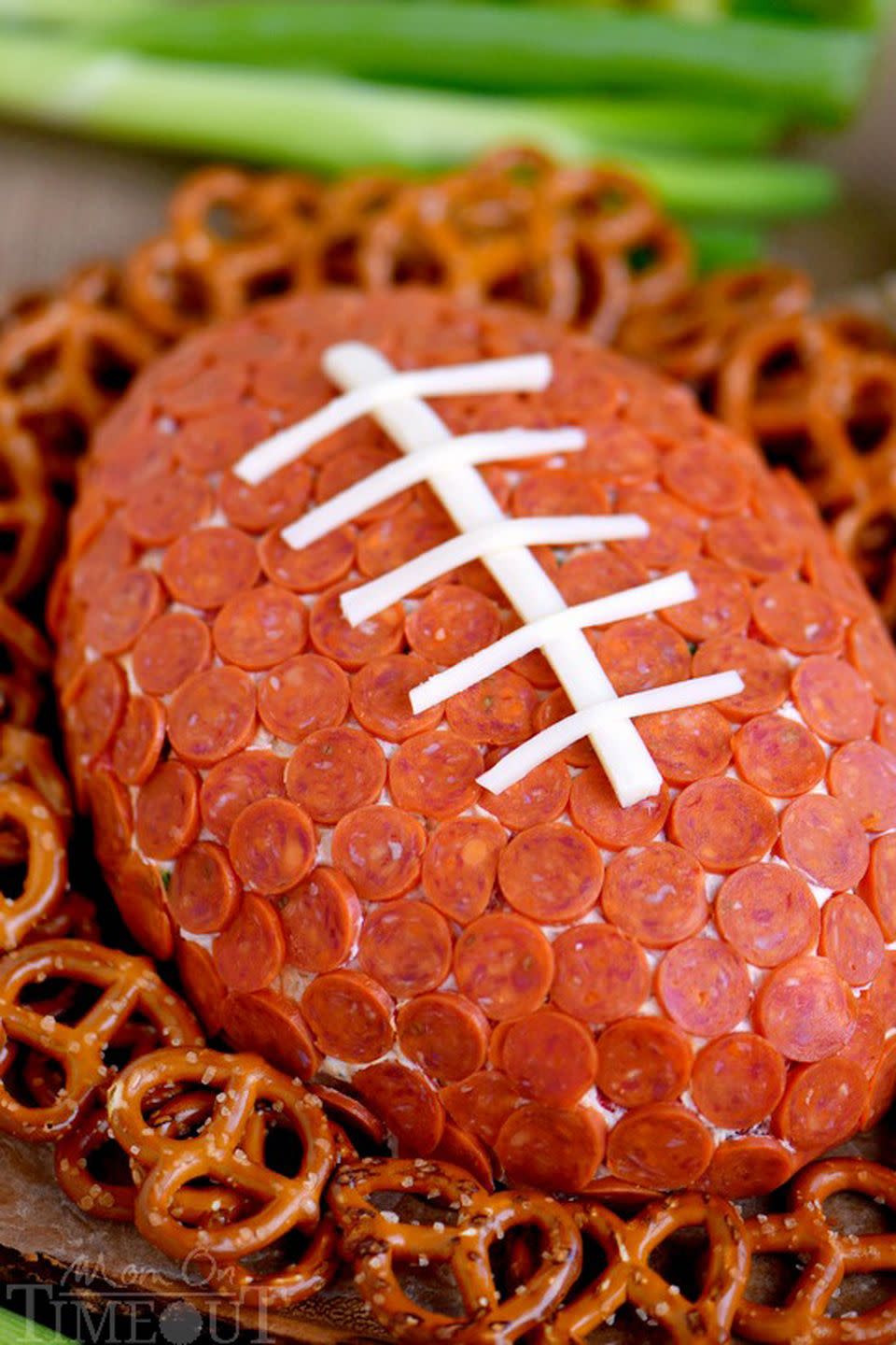 Pepperoni Football Cheese Ball