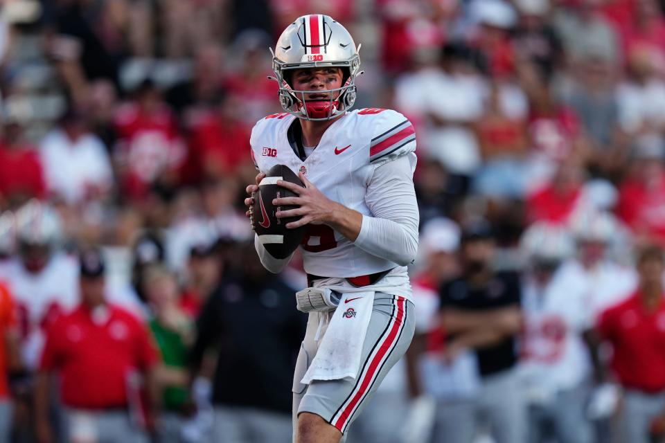 Kyle McCord says he embraces what it means to be a quarterback at Ohio State. "Especially at a place like this, if you're the quarterback and you're winning championships, the rest will take care of itself," he said.