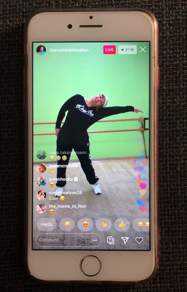 Debbie Allen taught a dance class on Instagram live which attracted more than 30,000 people.