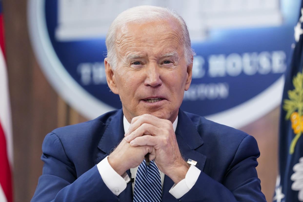 President Joe Biden speaks at the Summit on Fire Prevention and Control in the South Court Auditorium on the White House complex in Washington, Tuesday, Oct. 11, 2022. Biden is reevaluating the U.S. relationship with Saudi Arabia after the Riyadh-led OPEC+ alliance of oil producing nations last week announced it would cut oil production and as Democratic lawmakers call for a freeze on cooperation with the Saudis. (AP Photo/Susan Walsh)