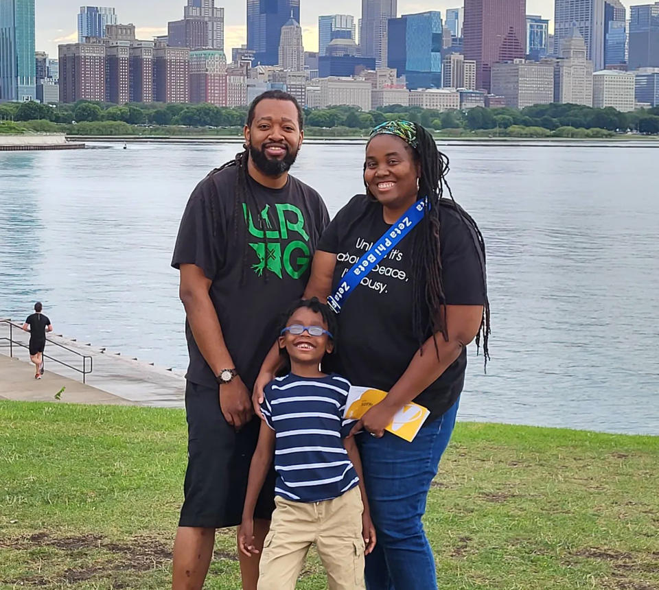 Regina Townsend with her husband, Jahbari, and their son, Judah. (Regina Townsend / via Broken Brown Egg)