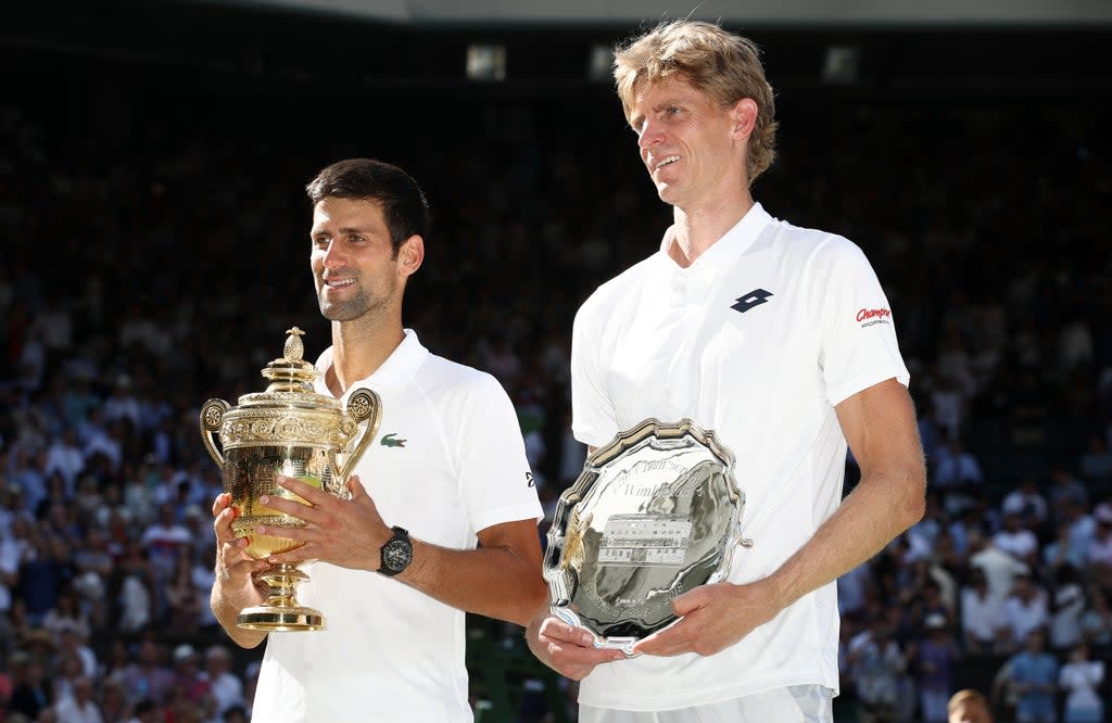 Kevin Anderson, right, was the runner-up to Novak Djokovic at Wimbledon in 2018 (John Walton/PA) (PA Archive)