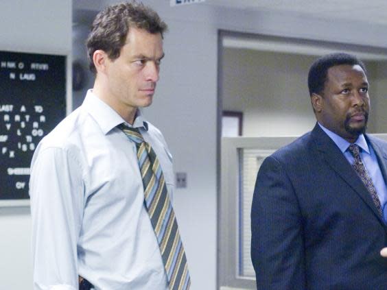 Dominic West and Wendell Pierce in ‘The Wire’ (Rex)