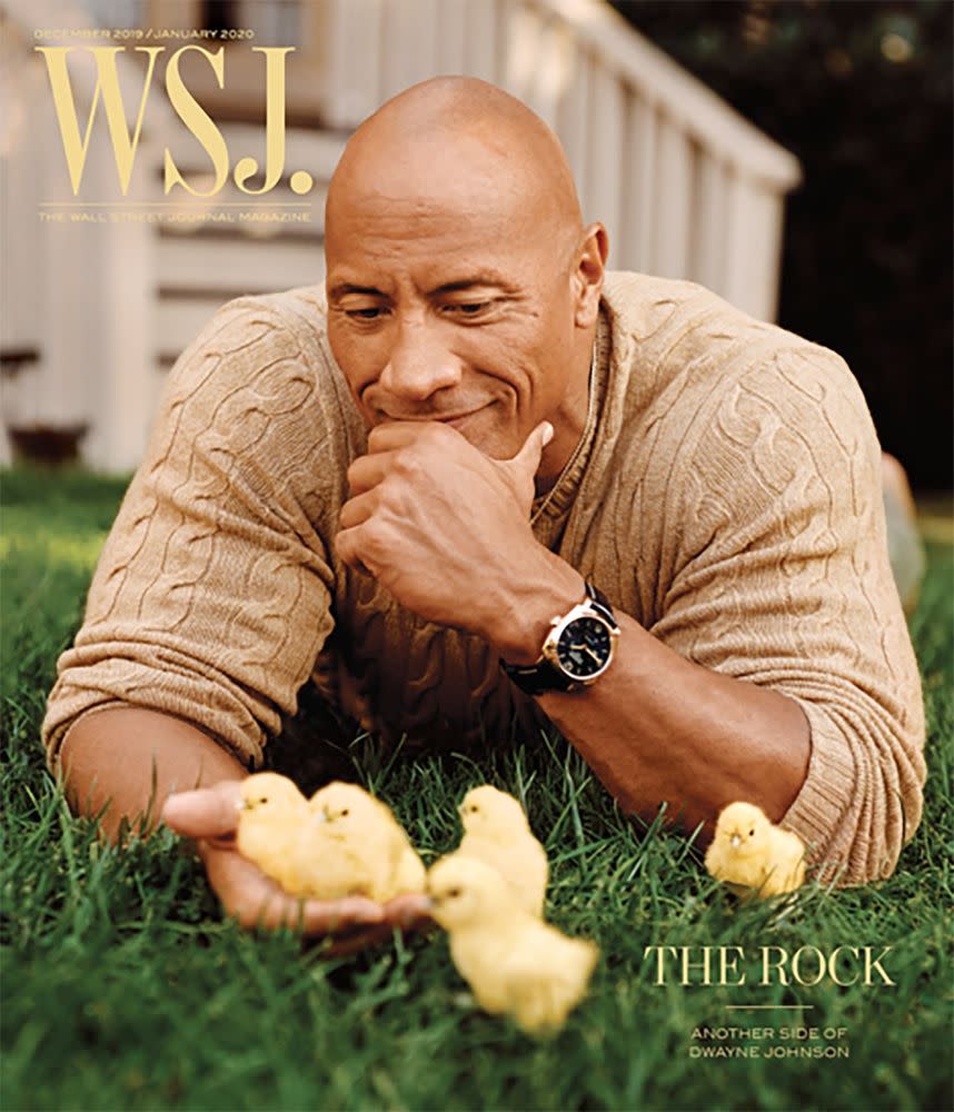 Dwayne Johnson on the cover of WSJ. | ALASDAIR McLELLAN