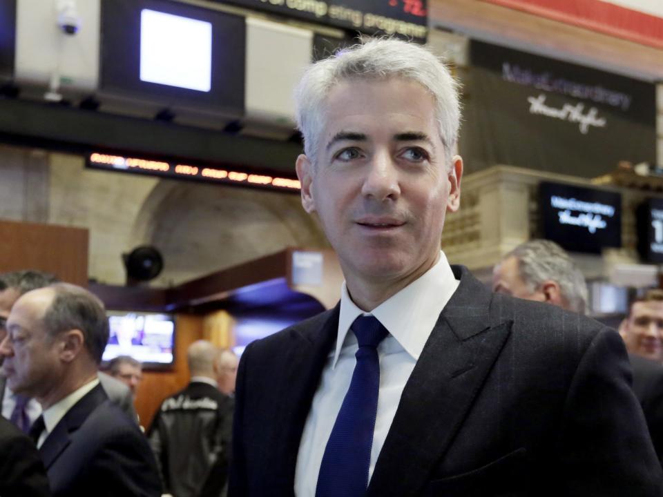 Bill Ackman, CEO and founder of Pershing Square Capital, visits the floor of the New York Stock Exchange, Tuesday, Nov. 10, 2015