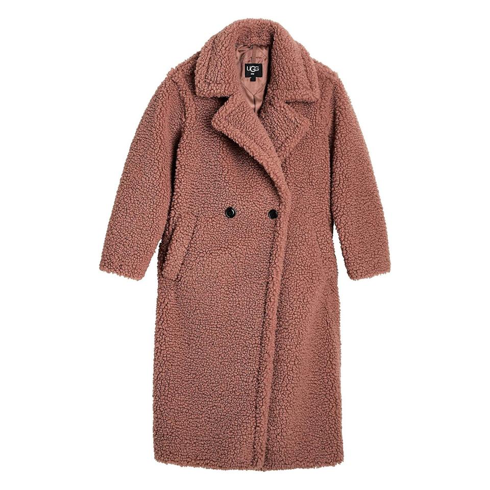 UGG Women's Gertrude Long Teddy Coat