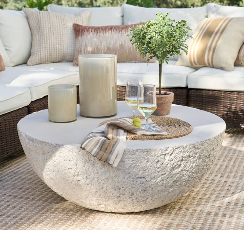 Bolinas Concrete Outdoor Coffee Table