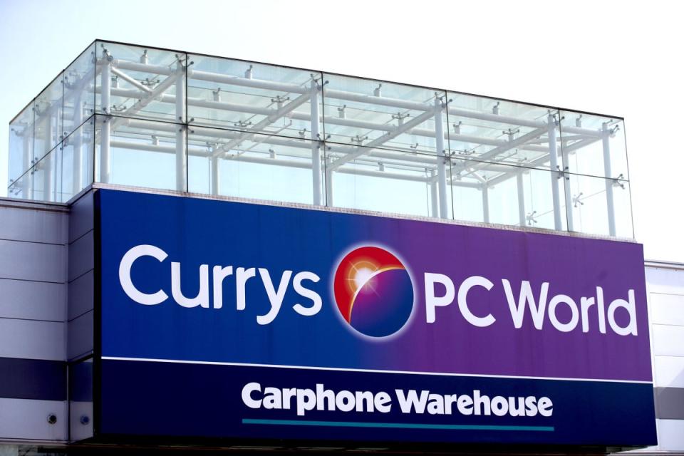 Currys has upped its guidance for the year (Tim Goode/PA) (PA Wire)