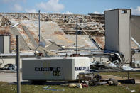 Damage caused by Hurricane Michael is seen on Tyndall Air Force Base, Florida, U.S., October 16, 2018. REUTERS/Terray Sylvester