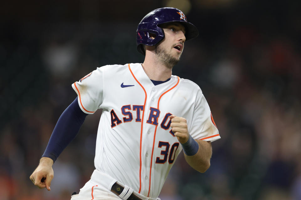 Kyle Tucker #30 of the Houston Astros has the potential to be a fantasy superstar