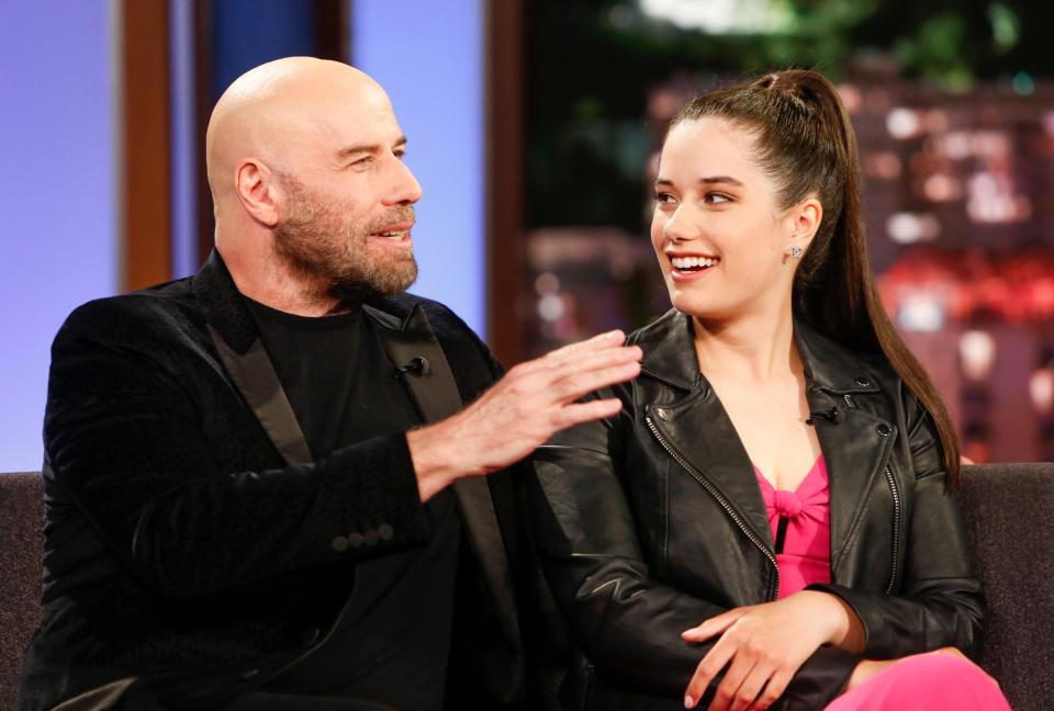 John Travolta daughter Ella Bleu Travolta on "Jimmy Kimmel Live" on May 22, 2019.