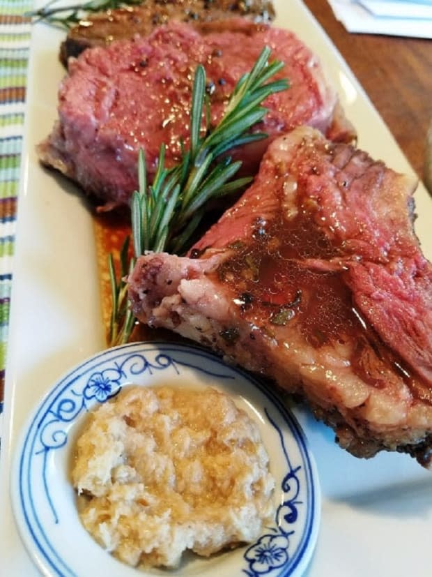 <p><a href="https://mooreorlesscooking.com/best-prime-rib-roast-au-jus-and-giveaway/" rel="nofollow noopener" target="_blank" data-ylk="slk:Moore or Less Cooking;elm:context_link;itc:0;sec:content-canvas" class="link ">Moore or Less Cooking</a></p>