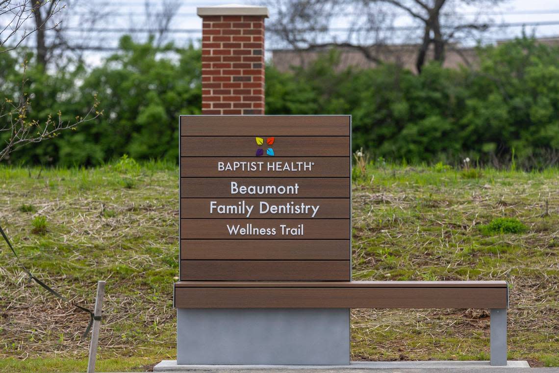 The new Baptist Health Hamburg campus includes a walking trail. The facility, located off Polo Club Boulevard in Lexington, Ky., will hold a ribbon cutting later this month. Ryan C. Hermens/rhermens@herald-leader.com