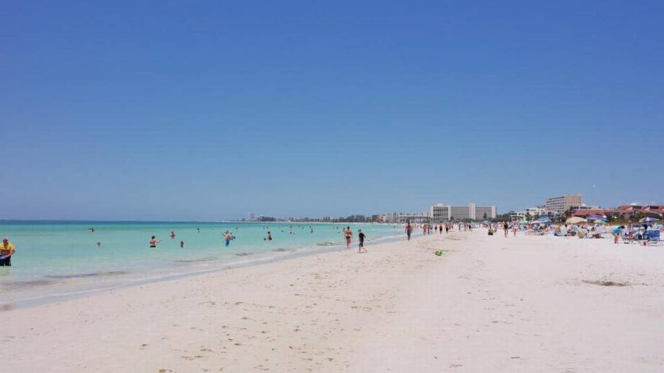 The beach at Siesta Key, which was named one of the best beach towns on the U.S. east coast by Condé Nast Traveler.