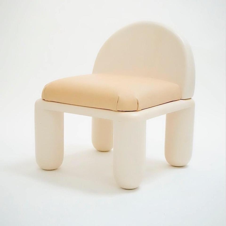 This soft, rounded chair is an instant mood booster. SHOP NOW: Chubby chair by Jack Rabbit Studio, $1,800, relationshipsnyc.com