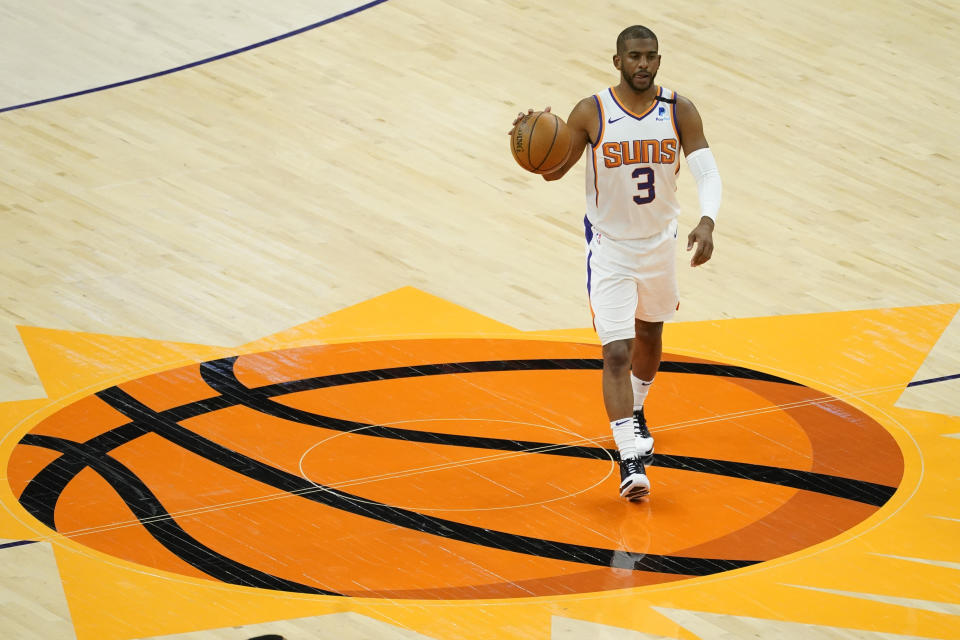 Chris Paul領鳳凰城太陽打出優異的一季。（AP Photo/Matt York）