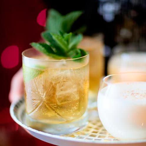 <p>This whiskey cocktail is a twist on the classic mint julep.</p><p><strong>Recipe: <a href="https://www.goodhousekeeping.com/uk/food/recipes/a535089/whisky-refresher/" rel="nofollow noopener" target="_blank" data-ylk="slk:Whisky Refresher;elm:context_link;itc:0;sec:content-canvas" class="link ">Whisky Refresher</a></strong></p>