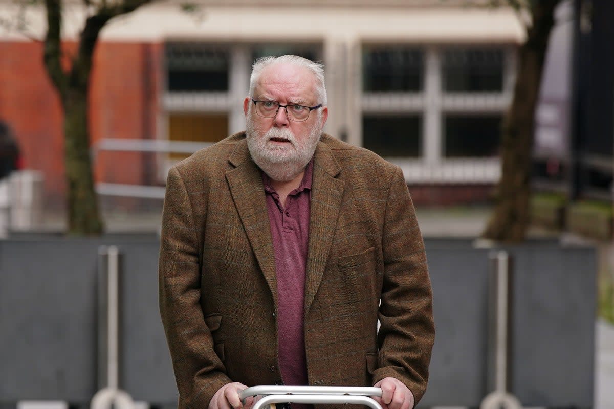 Former Co-op Bank boss Paul Flowers arrives at Manchester Magistrates’ Court where he is accused of fraud by abusing his position ( (PA Wire)