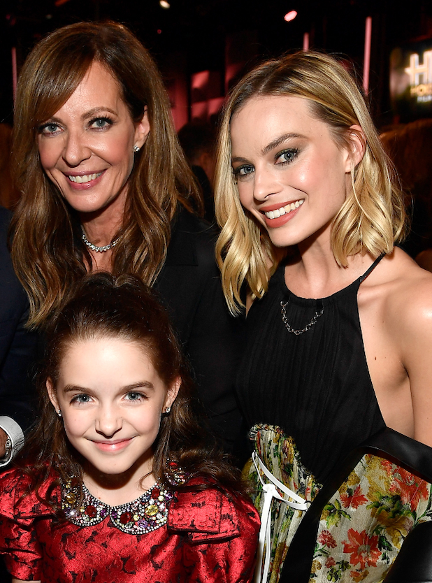 Allison Janney, Margot Robbie, and Grace at the Hollywood Film Awards, where they were honored for their film I, Tonya, in November 2017