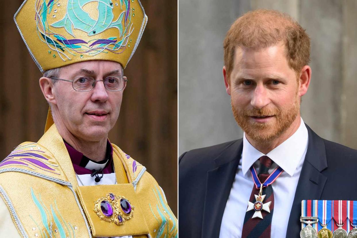 <p>Bethany Clarke/Getty Images; Karwai Tang/WireImage</p> Archbishop of Canterbury (Left); Prince Harry