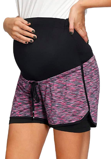 Maacie Maternity Full Panel Workout Shorts (Photo via Amazon)