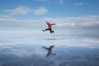 <p>A self-portrait in the salt flats of Salar de Uyuni, Bolivia // January 31, 2014</p>