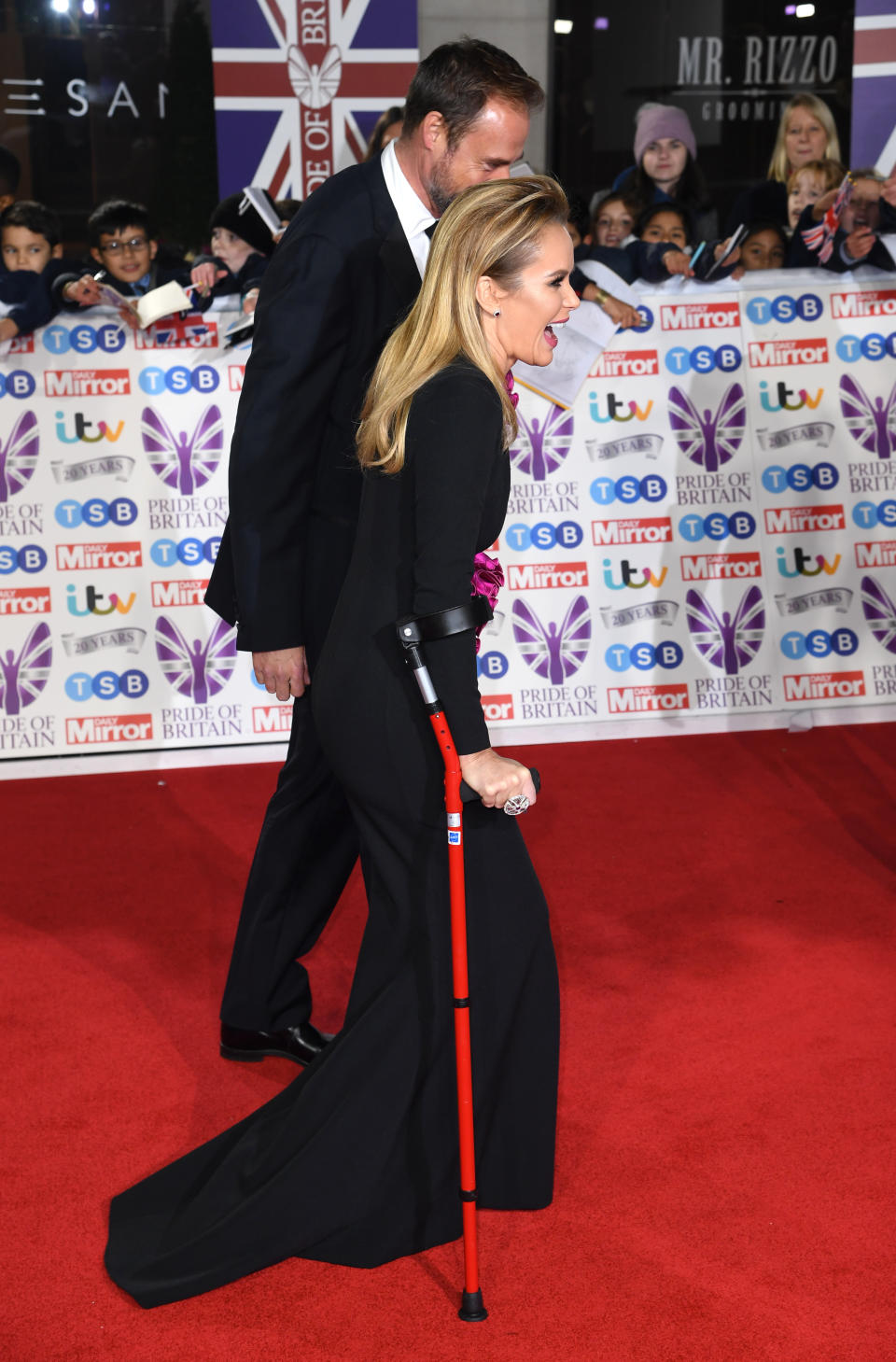 Jamie Theakston and Amanda Holden attending the the 2019 Pride of Britain Awards, held at Grosvenor House in London. The Daily Mirror Pride of Britain Awards, in partnership with TSB, will broadcast on ITV on 5th November at 8pm. Picture credit should read: Doug Peters/EMPICS