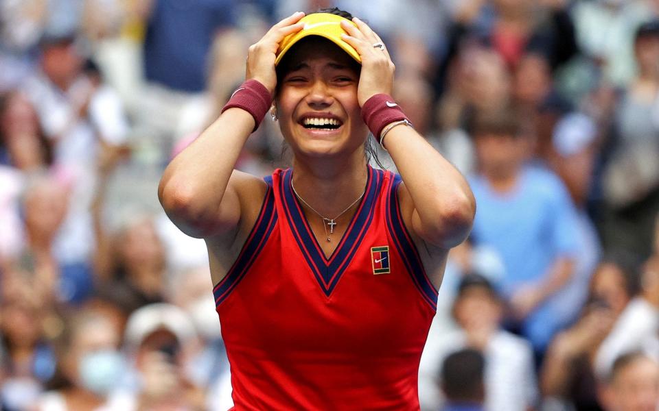 Emma Raducanu - Emma Raducanu holds nerve to beat Leylah Fernandez in US Open final and achieve immortality - GETTY IMAGES