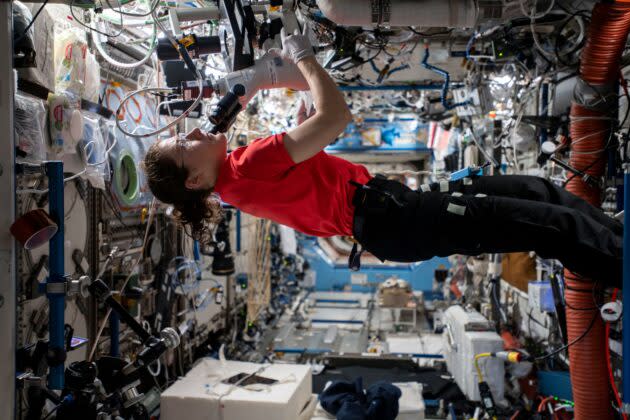 Christina Koch on space station