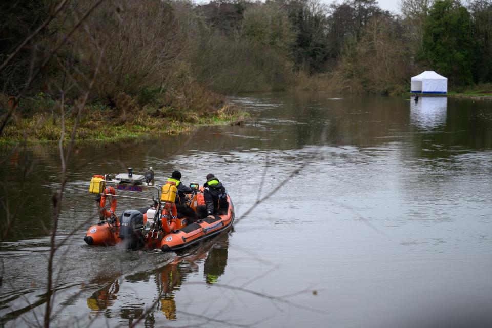 Police search teams continue to hunt the River Wensum for clues in the disappearance (Getty Images)
