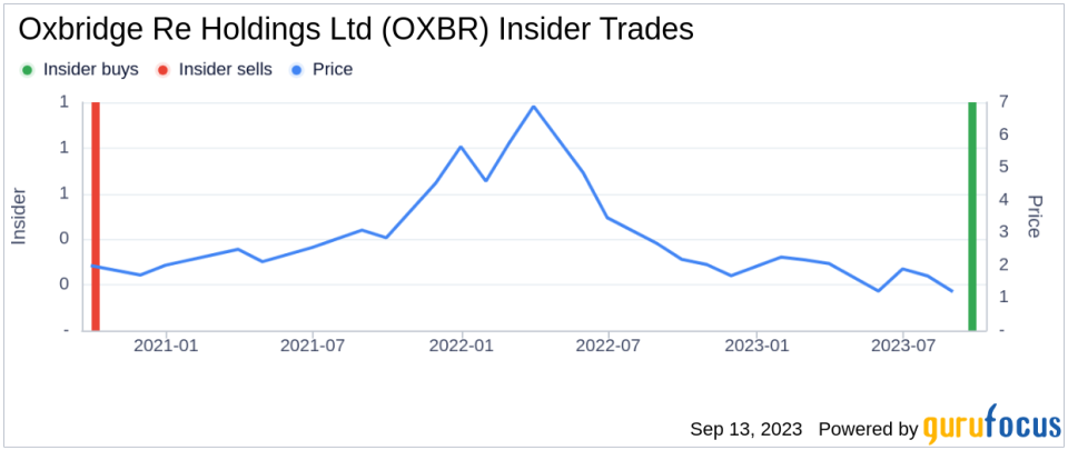 Insider Buying: Allan Martin Acquires 100,000 Shares of Oxbridge Re Holdings Ltd (OXBR)