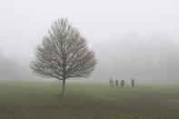 Foggy weather on Hampstead Heath in north London. Picture date: Monday December 28, 2020. Photo credit should read: Matt Crossick/Empics