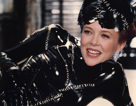 <b>Annette Bening as Catwoman in 'Batman Returns' (1992)</b> Michelle Pfeiffer is so inextricably linked with the role of Catwoman in Tim Burton's 'Batman' that its hard to imagine anyone else playing the role. Strangely enough though, Annette Bening was reportedly Burton's first choice to play the part. Unfortunately for Burton Bening became pregnant before filming was due to start and ending up bowing out of the role. I don't know about you, but we just can't imagine Bening bringing as much feline ferocity to the role as Miss Pfeiffer.