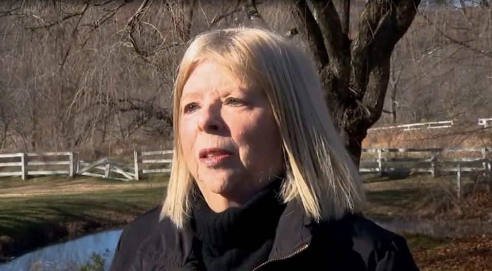 PHOTO: Nan Knighton, a poet and Broadway playwright, speaks of a close encounter she had with Flaco in November when he roosted on the kitchen window ledge of her 13th-floor Upper East Side apartment. (WABC)