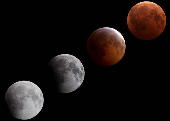 Robert Vanderbei captured this montage of the total lunar eclipse of Dec. 21, 2010.