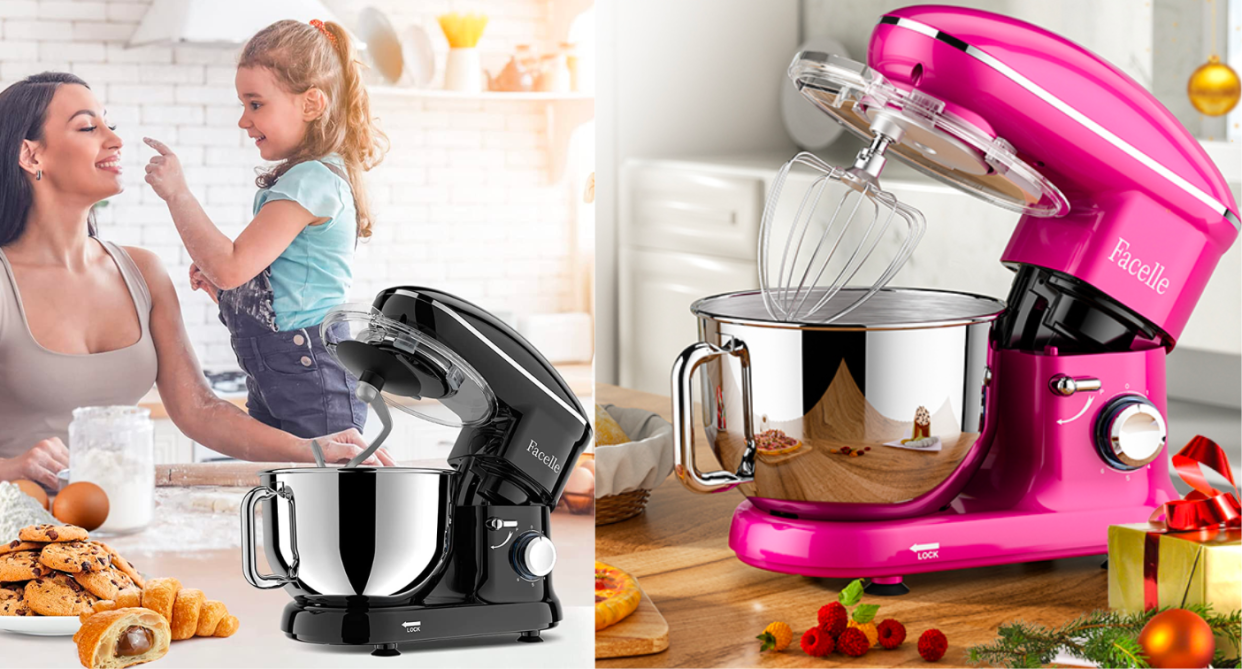 Shop the Facelle Stand Mixer on sale while you can. Images via Amazon.