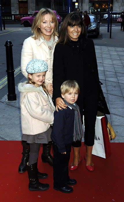 Claudia Winkleman and son at film premiere