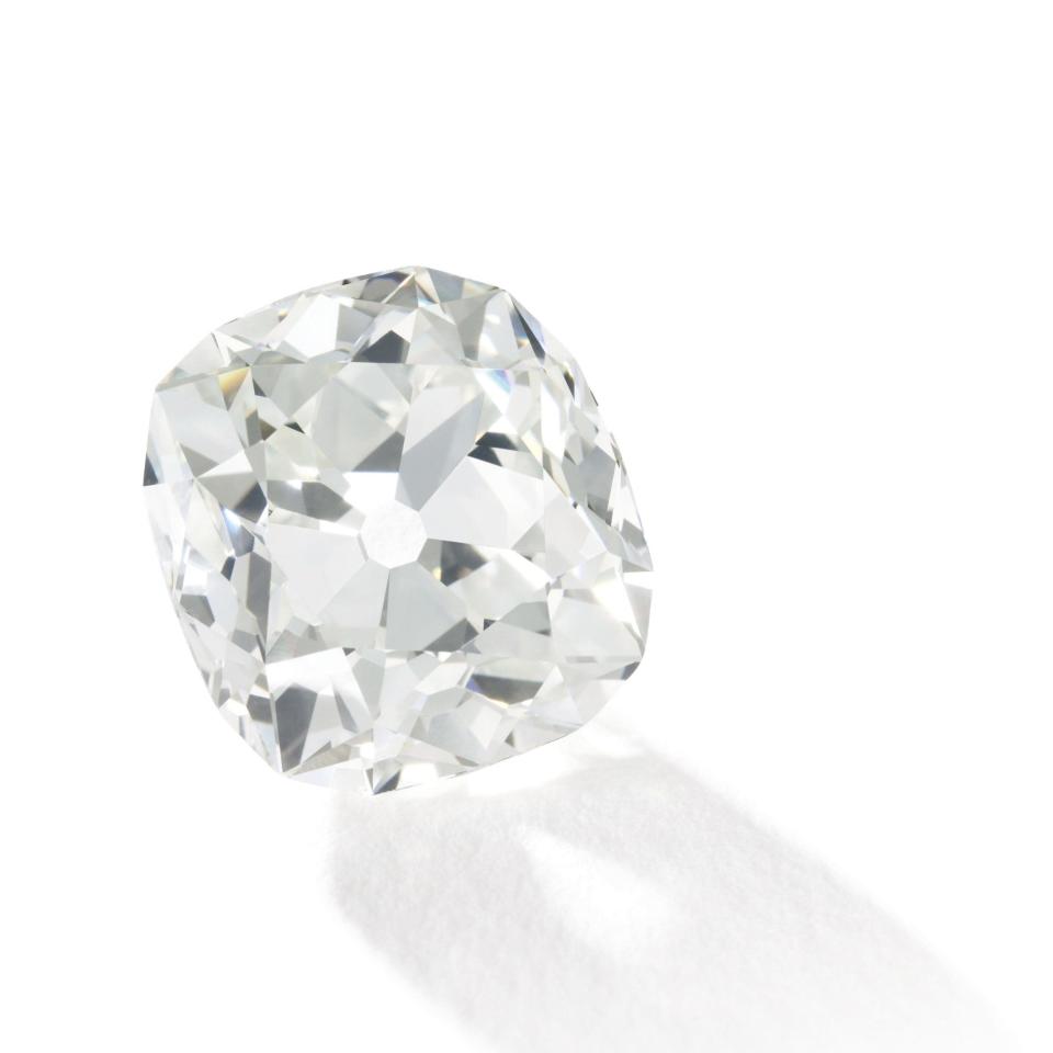 The 26.27 karat diamond ring, which is expected to fetch £350,000 at auction - Credit:  Sotheby's/PA