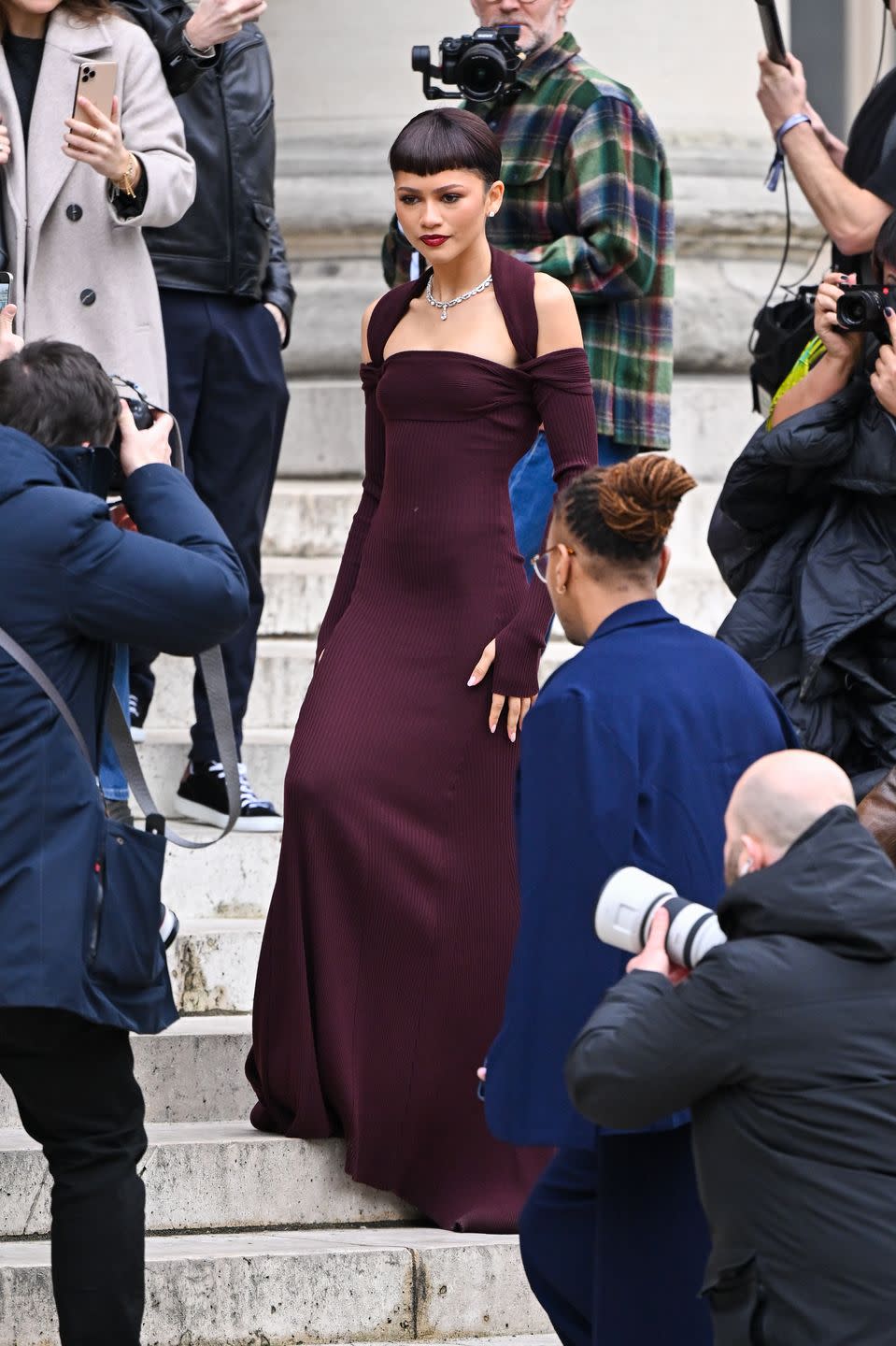 zendaya front row fendi