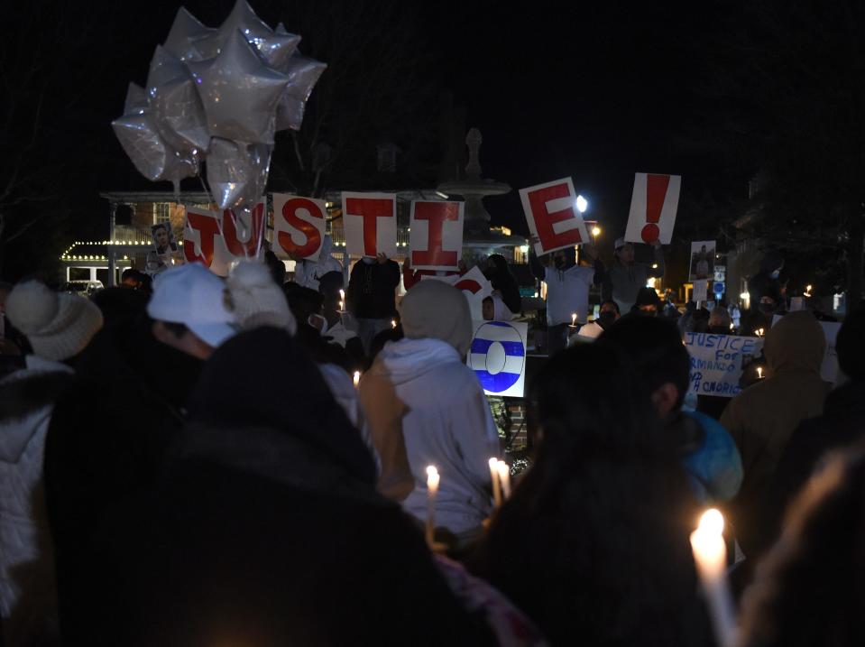 Many in the Georgetown community filled The Circle Thursday, Jan 27, 2022, in support of the families of Honorio Velasquez and Armando Vicente Chilel Lopez who were killed in a Jan. 22 shooting in Georgetown.