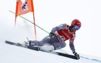 Alpine Skiing - FIS Alpine Skiing World Cup - Men's Alpine Super G - Kitzbuehel, Austria - January 19, 2018. Blaise Giezendanner of France in action. REUTERS/Dominic Ebenbichler