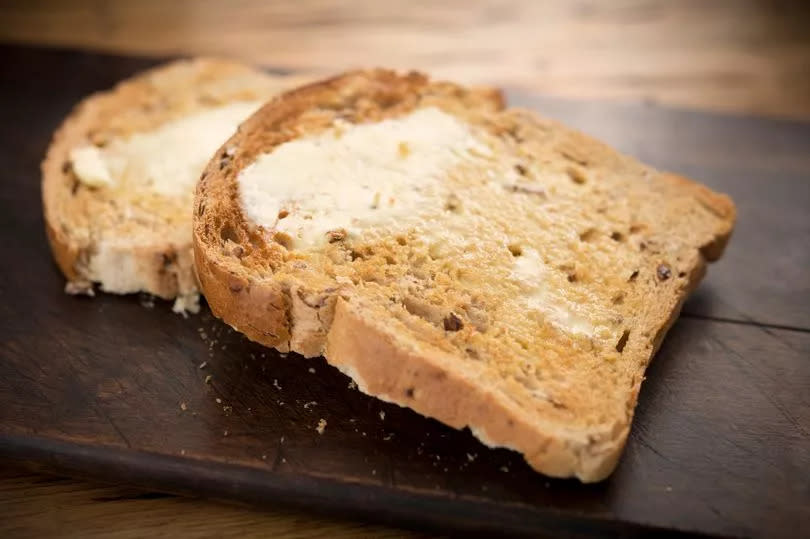 Seeded wholemeal buttered toast